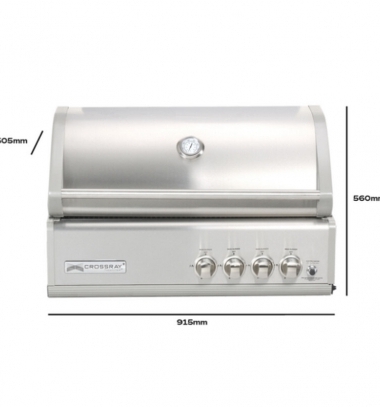 CROSSRAY 4 BURNER GAS BBQ INBUILT