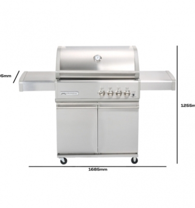 CROSSRAY 4 BURNER GAS BBQ WITH TROLLEY